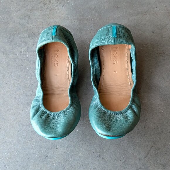 Tieks Pacific Green Ballet Flat size 8 - Picture 2 of 12